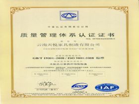 质量管理体系认证证书中文